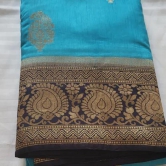 Semi Pattu Blue Saree