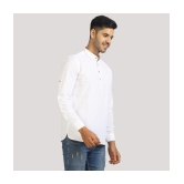 Life Roads - White Cotton Men's Shirt Style Kurta ( Pack of 1 ) - M, White