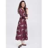 Tissu - Maroon Rayon Womens Flared Kurti ( Pack of 1 ) - None