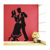 Decor Villa Lovely Couple Vinyl Black Wall Stickers