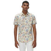 Tropical Print Slub Shirt