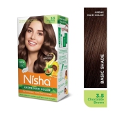 Nisha Creme Hair Color 3.5 Chocolate Brown 120g Pack of 2, Permanent Hair Colour, No Ammonia, 100% Grey Coverage