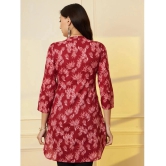 Tissu Cotton Printed Straight Womens Kurti - Maroon ( Pack of 1 ) - None