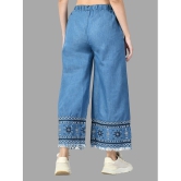 DKGF Fashion - Light Blue Denim Wide Leg Womens Jeans ( Pack of 1 ) - None