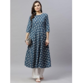 miravan - Blue Cotton Women's Anarkali Kurti ( Pack of 1 ) - None