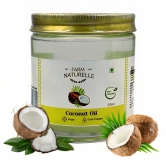 Farm Naturelle - 225ml 100% Pure Organic Virgin Cold Pressed Coconut Oil | No Preservatives, No Chemicals | for Cooking, Skin & Hair Health - 225 ml in Glass Bottle