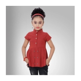 Arshia Fashions - Red Denim Girls Tunic With Jeans ( Pack of 1 ) - None