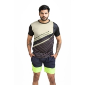 Men Colorblock Round Neck Polyester Multicolor T-Shirt