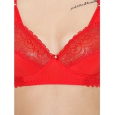 ILRASO Pack of 1 Lace Non Padded Womens T-Shirt Bra ( Red ) - None