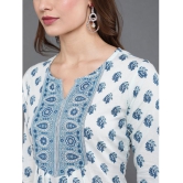 Antaran 100% Cotton Printed A-line Women's Kurti - White ( Pack of 1 ) - None