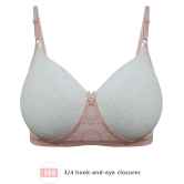 Clovia Lace T-Shirt Bra - White - 32B