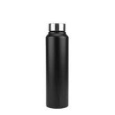 Single walled stainless steel water Bottle Black 1 ltr