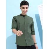 Ketch Cotton Blend Regular Fit Solids Full Sleeves Mens Casual Shirt - Green ( Pack of 1 ) - None