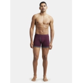 Jockey 1017 Men Super Combed Cotton Rib Solid Boxer Brief-Wine Tasting & Charcoal Melange(Pack of 2) - None