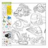 Reusable Doodle Art Roll - Transport Theme (2 meters)