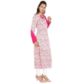 Rangun - Pink Rayon Women's Angrakha Kurti ( Pack of 1 ) - M