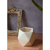 White Hexagon Planter