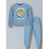 PLUM TREE Pack of 1 Boys Cotton T-Shirt & Trackpants ( Blue ) - None