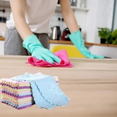 Nidy® Microfiber Cleaning Cloths & Dish Towels Set are Perfect for Kitchen, Windows, Furniture - Super DECONTAMINATION and HIGH Absorbent - Easily Clean without Chemicals, Pack of 5