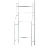 Multi-Layer Metal Bathroom Storage Rack, Space Saving Organizer for Toilet, Laundry Room, Wash Basin, Floor Stand, White