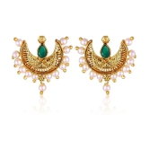 Vighnaharta Green Chandbalis Earrings ( Pack of 1 ) - Green