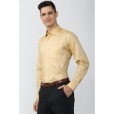 Men Yellow Regular Fit Formal Full Sleeves Formal Shirt