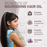 BabyOrgano Nirgundi Nourishing Hair Oil For Kids (3+ Years) | Made with Nirgundi and Bhringraj | Enriched With Japapushpa & Brahmi | Ayurvedic Hair Oil for kids | Safe for Kids