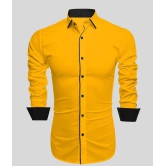 Life Roads - Yellow Cotton Slim Fit Men's Casual Shirt (Pack of 1 ) - None