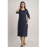 MAUKA - Blue Rayon Women's Straight Kurti ( Pack of 1 ) - None