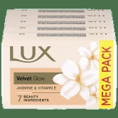 Lux Jasmine & Vitamin E Soap Bar, For Soft Glowing Skin With 7 Beauty Ingredients, 100 G (Pack Of 4)