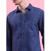 Ketch Cotton Blend Regular Fit Striped Full Sleeves Mens Casual Shirt - Navy Blue ( Pack of 1 ) - None