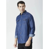 HJ HASASI Denim Regular Fit Solids Full Sleeves Mens Casual Shirt - Blue ( Pack of 1 ) - None