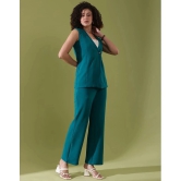 Selvia Teal Dyed Pant Top Set - None