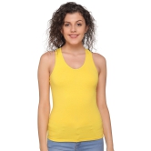 Sona 8008 Yellow Racer Back Sports Camisole for Gym Workout, Exercise, Yoga etc-S / Yellow / Cotton