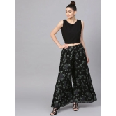 Women Black & Green Solid Top with Palazzos