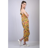 Jumpsuit for women for party wear stylish suits daily use Women Mustard Printed Jumpsuit (OTL-JMS1002)-Yellow / S