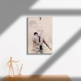 Cristiano Ronaldo Juv Back Wood Print-5x7 Inch