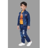 DKGF Fashion - Mustard Cotton Blend Boys T-Shirt & Jeans ( Pack of 1 ) - None