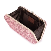 Zouk - Pink Jute Box Clutch - Pink