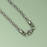 Men Silver Rope Chain