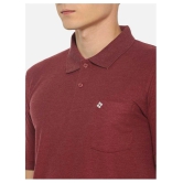 Dollar Cotton Blend Maroon Solids T-Shirt - None