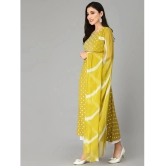 Stylum Rayon Printed A-Line Womens Kurti with Dupatta - Lime Green ( Pack of 1 ) - None