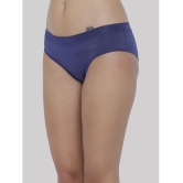 BASIICS By La Intimo - Navy Blue BCPHP03 Polyester Self Design Womens Briefs ( Pack of 1 ) - None