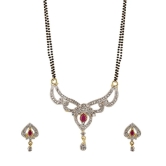 Youbella Designer American Diamond Mangalsutra Set with Chain