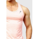 Fuaark Peach Polyester Slim Fit Mens Tanks ( Pack of 1 ) - None