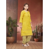 Aarika Yellow Cotton Girls Patiala Kurta Set ( Pack of 1 ) - None