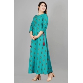 Smien - Navy Blue Rayon Womens Anarkali Kurti ( Pack of 1 ) - None