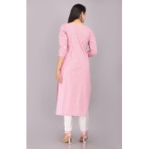 HIGHLIGHT FASHION EXPORT - Pink Straight Cotton Women''s Stitched Salwar Suit ( Pack of 1 ) - None