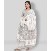 KIPEK - Light Grey Straight Cotton Women's Stitched Salwar Suit ( Pack of 1 ) - S