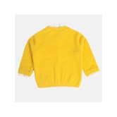 Miniklub Baby Girls Round Neck Full Sleeve Knit Sweater (Yellow Color) - None